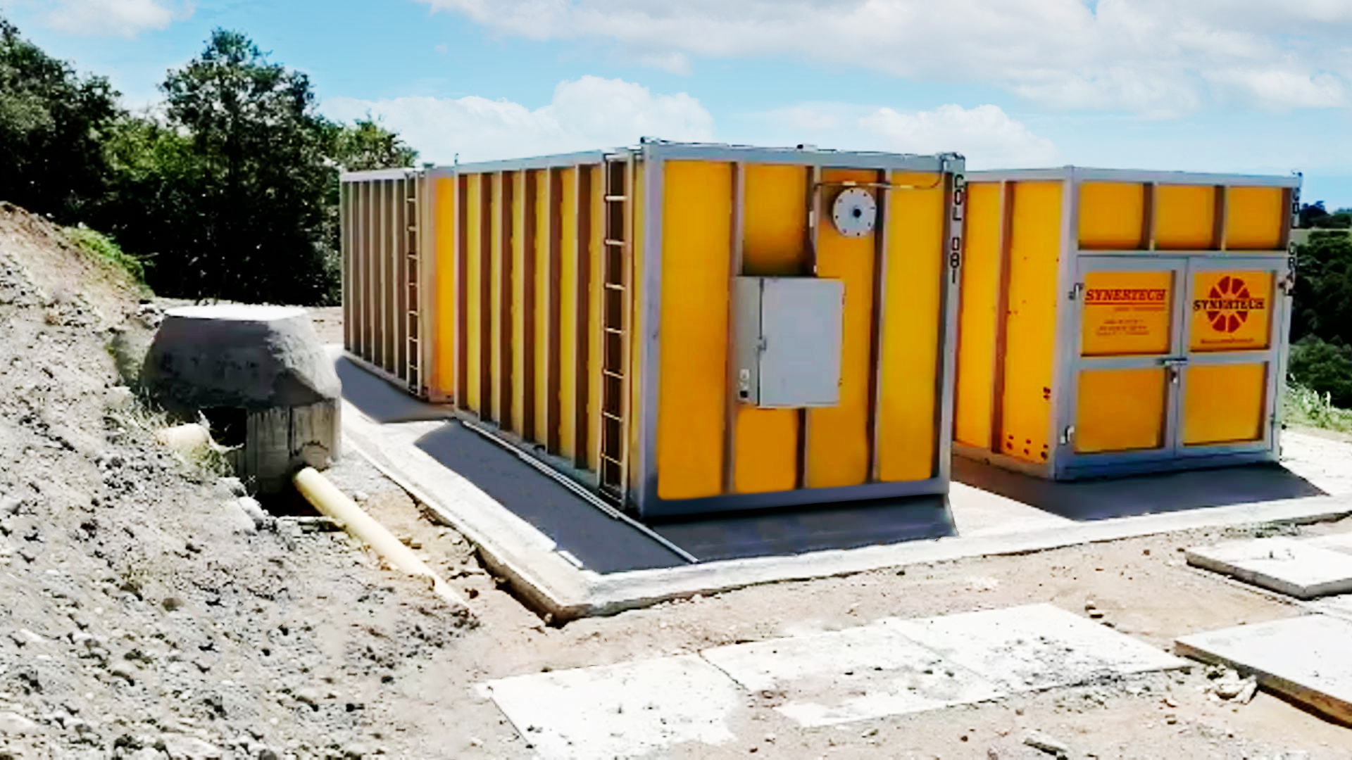 planta de tratamiento de aguas residuales contenerizada terminando de instalar - ver detalles