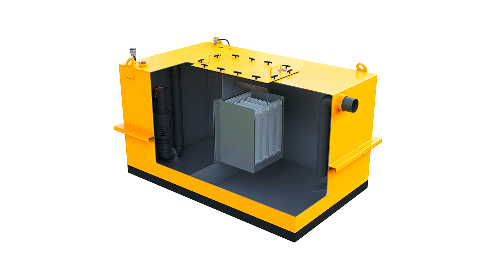 persona realizando pruebas en planta complementaria de tratamiento de aguas residuales - ver detalles de la planta