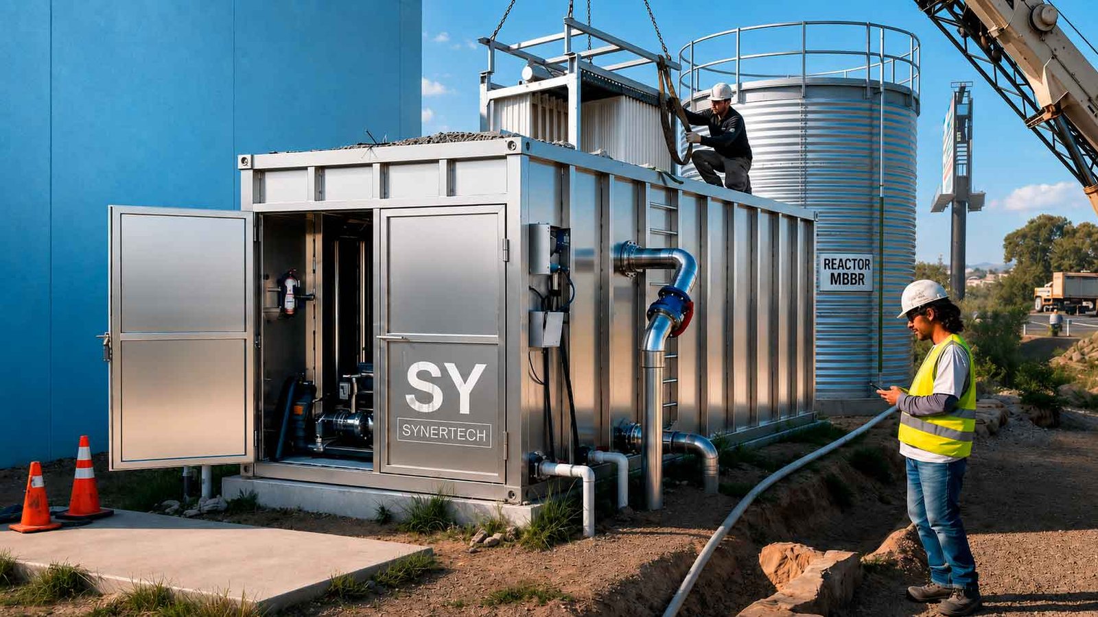 Planta de Tratamiento PTAR Biorreactor MBR Ultrafiltración y Lodos Activados | Syner Tech