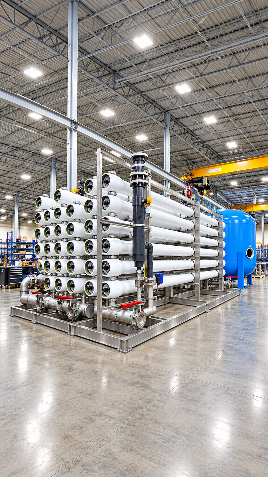 Equipo de ósmosis inversa industrial para tratamiento final y desalinización